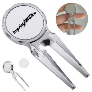 Nickel Plated Metal Golf Divot Tools