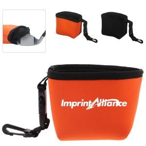 Clip-On Golf Ball and Club Cleaner Pouch Detachable Bag