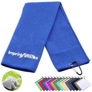 Microfiber Waffle Weave Golf Towel Multi-Color Sport Utility