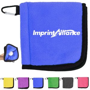Golf Cleaning Towel with Carabiner Hook for Ball