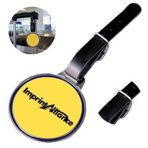 Custom Design Leather and Zinc Alloy Golf Luggage Tag