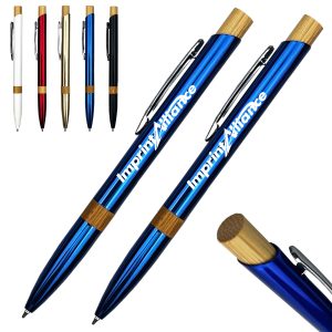 Aluminum Bamboo Click Ballpoint Pen