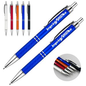 Plastic Retractable Ballpoint Pen With Textured Grip