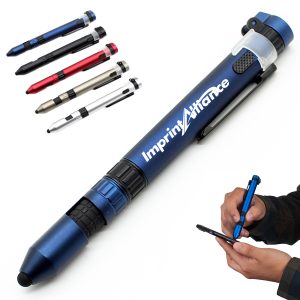 6 in 1 Tactical Multi Tool Compass LED Stylus Pen