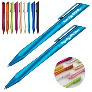 Twisted Triangular Metallic Finish Ballpoint Pen