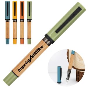 Natural Wood Barrel Refillable Fountain Pen