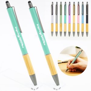 Sustainable Cork Grip Metal Stylus Twist Pen