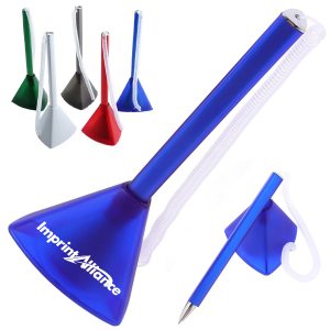 Triangle Base Desk Pen With Coil Cord