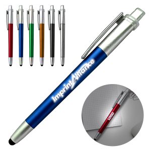 Illuminated Logo Stylus Ballpoint Pen With Glow Effect