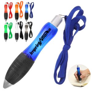 Retractable Ballpoint Pen With Safety Neck Lanyard