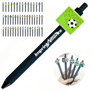 World Cup Theme Soft PVC Soccer Charm Gel Pen
