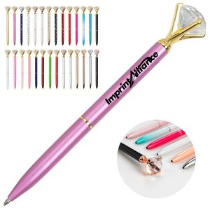 Crystal Diamond Top Metal Ballpoint Pen