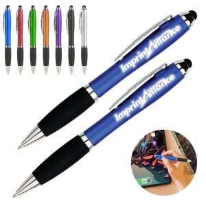 LED Light Up Logo Stylus Twist Action Ballpoint Pen