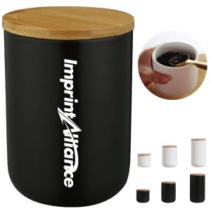 Minimalist Ceramic Airtight Kitchen Canister with Bamboo Lid