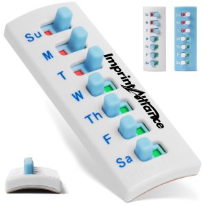 Reusable Daily Pill Tracker & Medication Reminder Slider