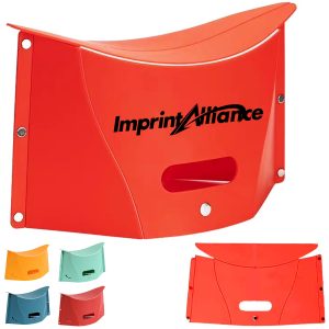 2-in-1 Foldable Plastic Card Stool & Hand Basket w/ Lanyard