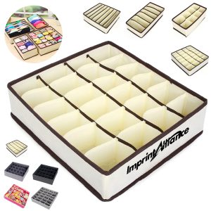 Foldable 16-Grid Fabric Drawer Organizer for Socks&Underwear