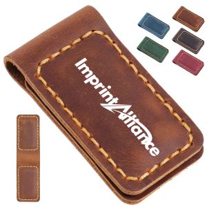 Hand-Stitched Leather Magnetic Bookmark & Clip & Organizer
