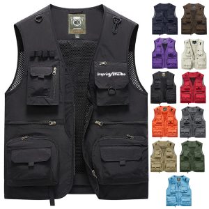 Multi-Pocket High Visibility Volunteer Utility Safari Vest
