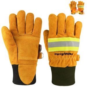 Heavy Cowhide Leather Fire Resistant Safety Rescue Gloves