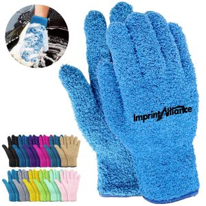 Reusable Microfiber Knitted Dusting Cleaning Gloves Mitts