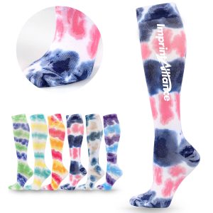 TieDye Compression Knee High Athletic Team Sports Socks