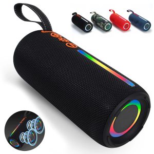 Portable Bluetooth Speaker with RGB Lights and Bass