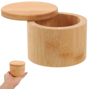 Bamboo Storage Box with Lid for Spices & Essentials