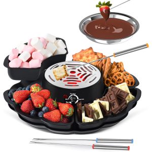 2-in-1 Electric Chocolate Fondue & Marshmallow Roaster Set
