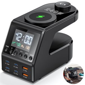 240W All-in-One Wireless Charger with Digital Clock