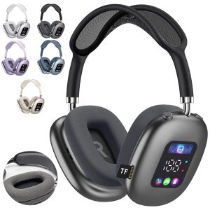 Wireless Bluetooth Headphones with RGB Digital Display