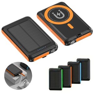 5000mAh Magnetic Solar Wireless Power Bank with Flashlight