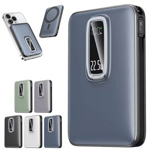 10000mAh Magnetic Wireless Power Bank with Display & Cable