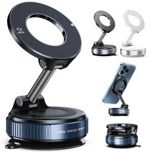 MagSafe Vacuum Magnetic Car Mount with Foldable Base