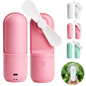 Capsule Design Portable USB Fan with Handheld & Desktop Use