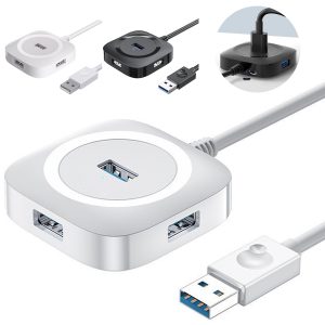 USB Hub Splitter with Multiple Ports and Data Transfer