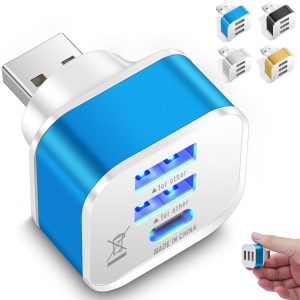 Triple USB Car Charger Adapter for Multiple Devices
