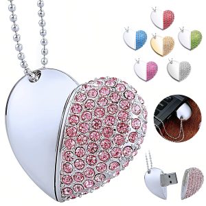Heart Crystal USB Flash Drive 16GB Custom Gift