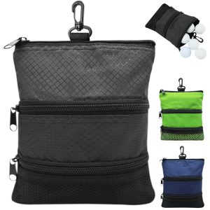 Compact Golf Pouch Bag with Clip for Essentials