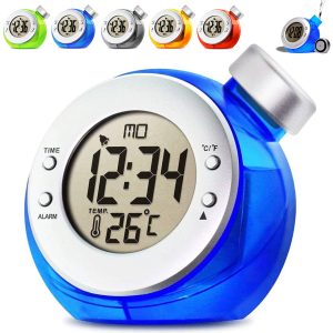Digital Alarm Clock with LCD Display and Compact Design