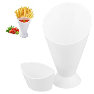 French Fry & Sauce Dipping Cone Holder for Snacks