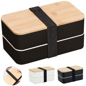 Eco-Friendly Bamboo Lid Bento Box Lunch Container