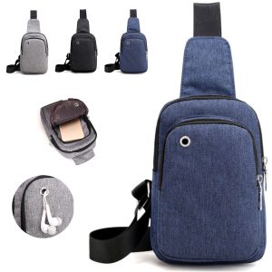 Compact USB Charging Sling Shoulder Bag