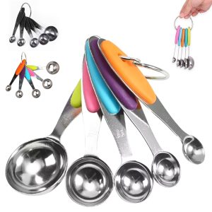 5-Piece Stainless Steel Measuring Spoon Set for Baking