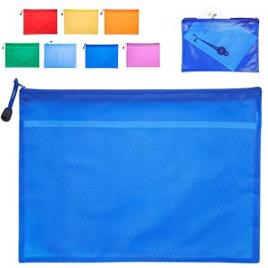 Durable A4 Mesh Zipper Document Bag for Organization