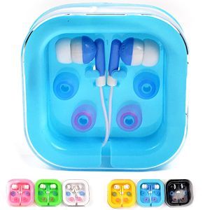 Colorful Wired Earbuds with Portable Storage Case