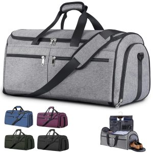 55L Travel & Gym Duffel Bag with Multiple Compartments
