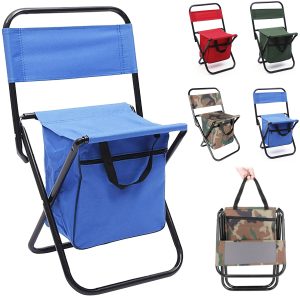 Folding Camping Chair with Integrated Cooler Bag