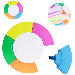 Flower Shaped 5 Color Highlighter Marker