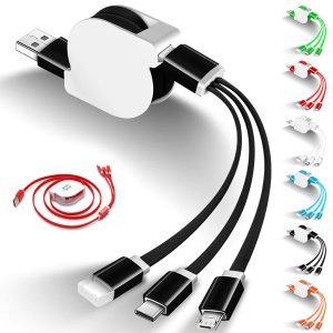 Retractable 3-in-1 Multi Charging Cable
